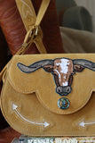 The Stockyards Suede Leather Purse- Buckskin