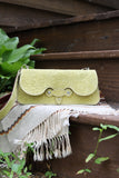 The Reba Purse- Floral Embossed Yellow