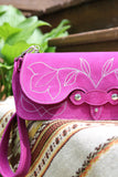 The Jolene Purse- Magenta Suede